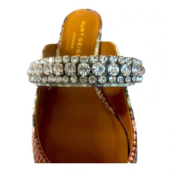 KURT GEIGER LONDON PRINCELY - NEW - Crystal Pointed-Toe Mule- EU 39/US 8.5 - Picture 3 of 10